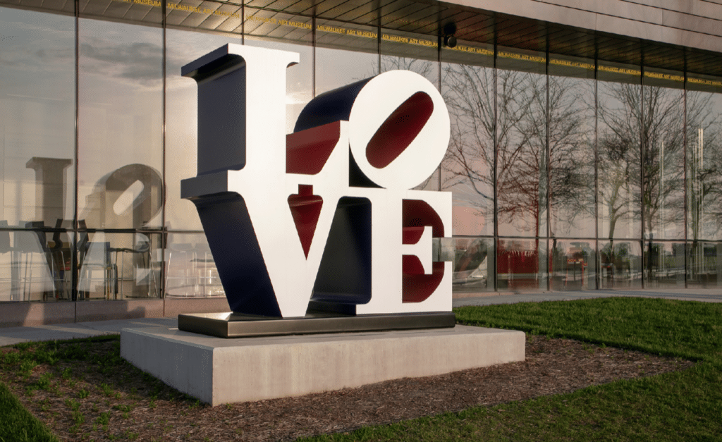 Robert Indiana Love Sculpture Milwaukee Art Museum