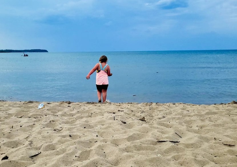 Bender Park beach on Lake Michigan Oak Creek Wisconsin