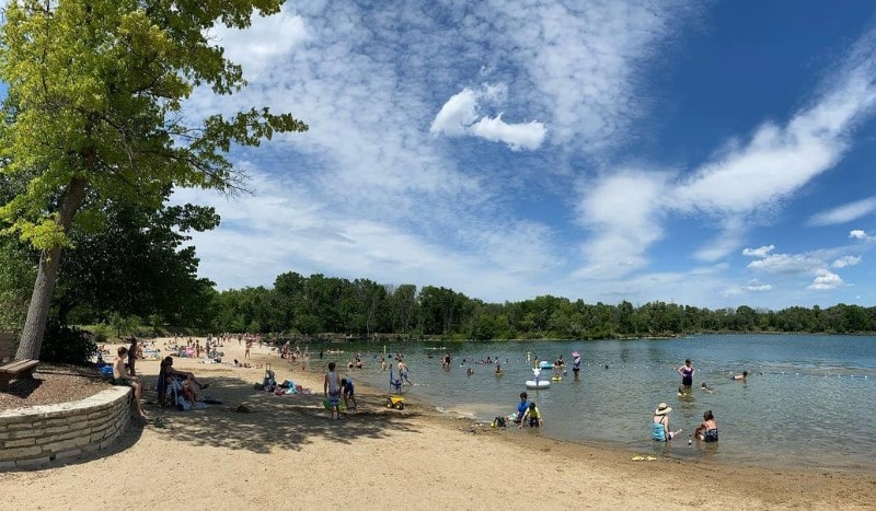 Menomonee Park Trout Lake Lannon Quarry swimming beach Wisconsin