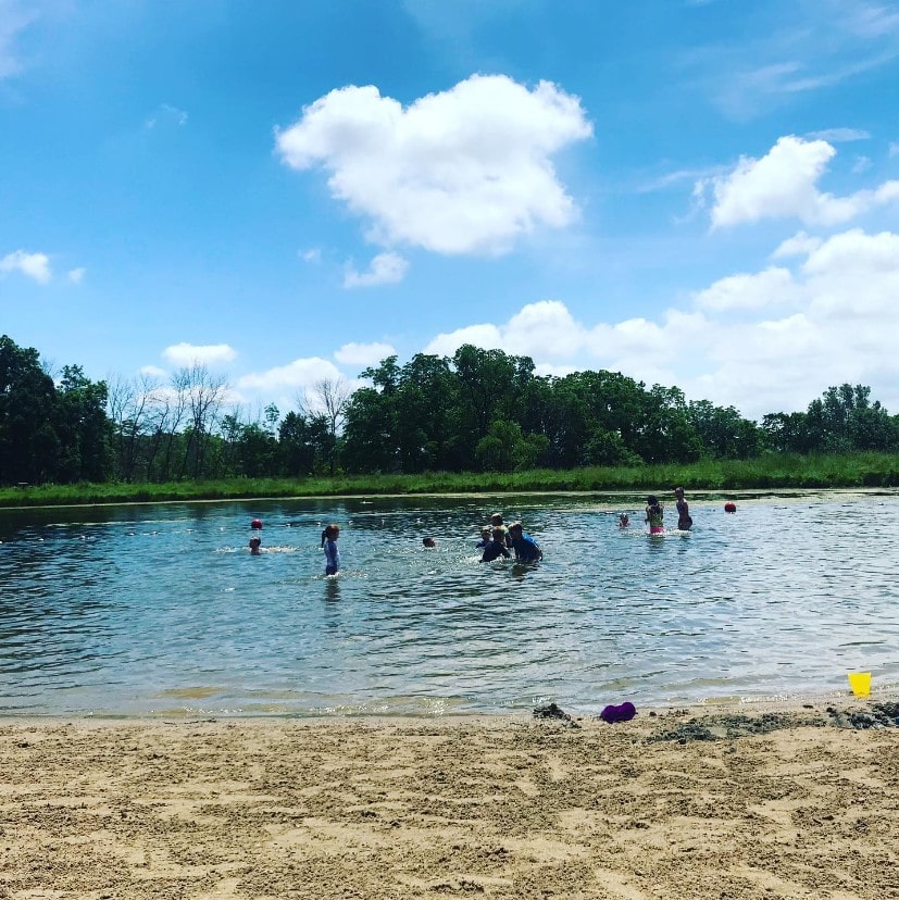 Muskego Park swimming beach pond Wisconsin