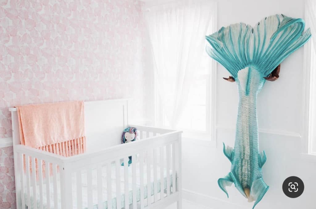 Mermaid baby girl nursery