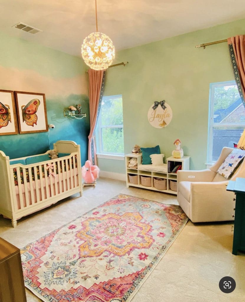 Butterly baby girl nursery