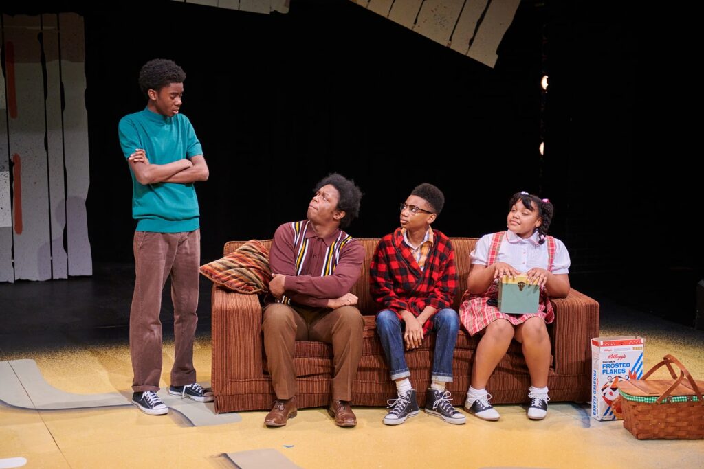 Young actors perform in "The Watsons Go To Birmingham" at Todd Wehr Theater in Milwaukee, Wisconsin