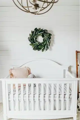 Farmhouse style baby girl nursery 