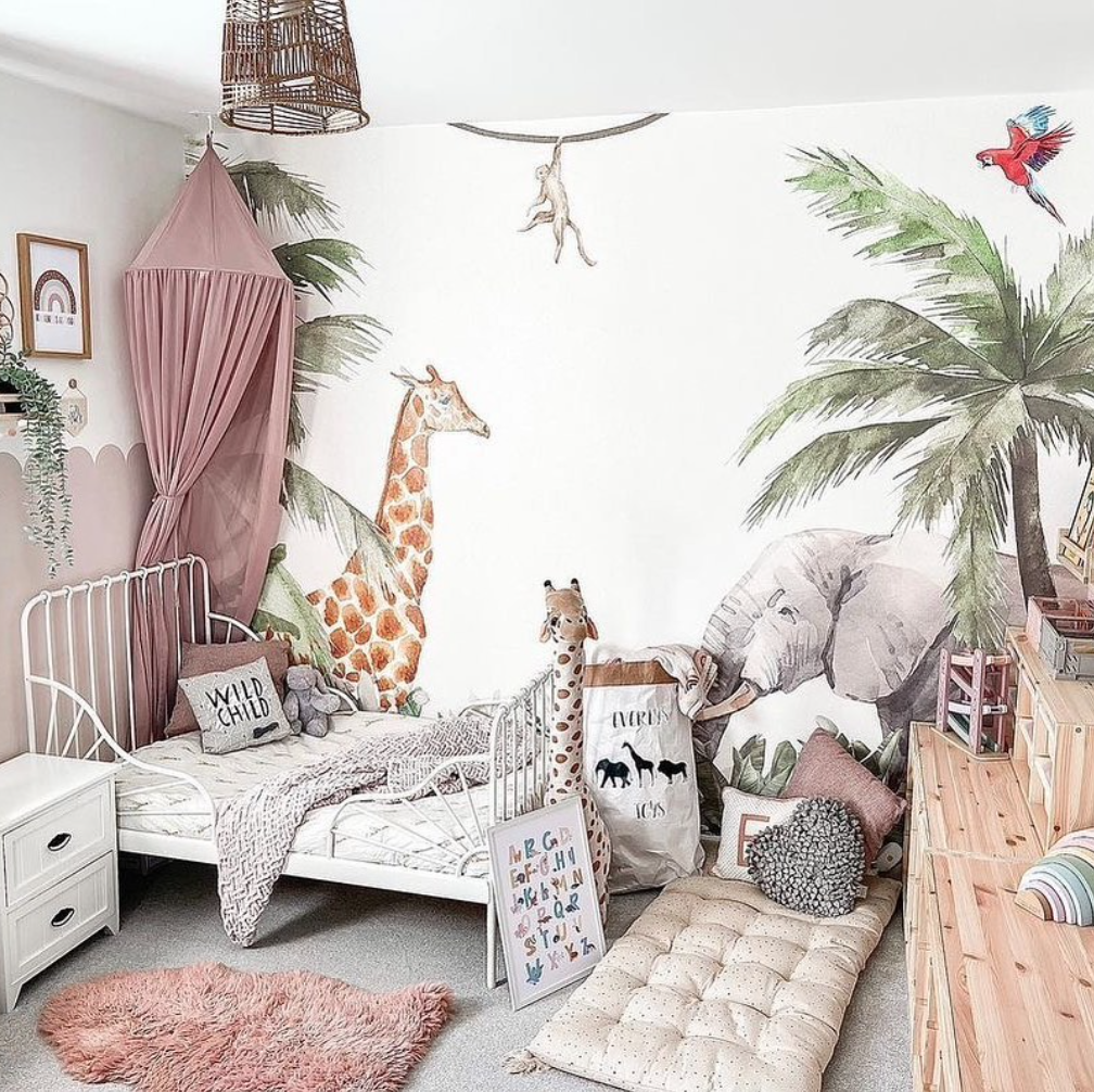 Baby girl store jungle theme nursery