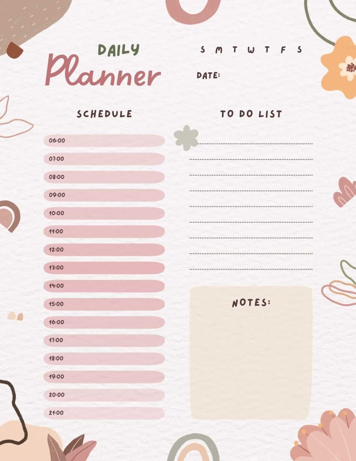 7 Best Daily Calendars By The Hour (free Printable Templates 