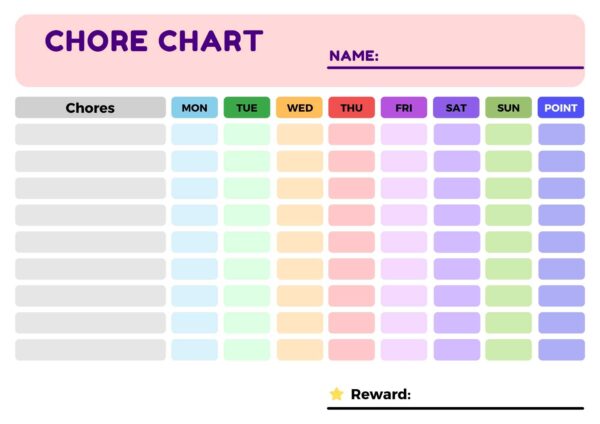 25 Best Printable Chore Charts for Kids (2024!) - Milwaukee With Kids