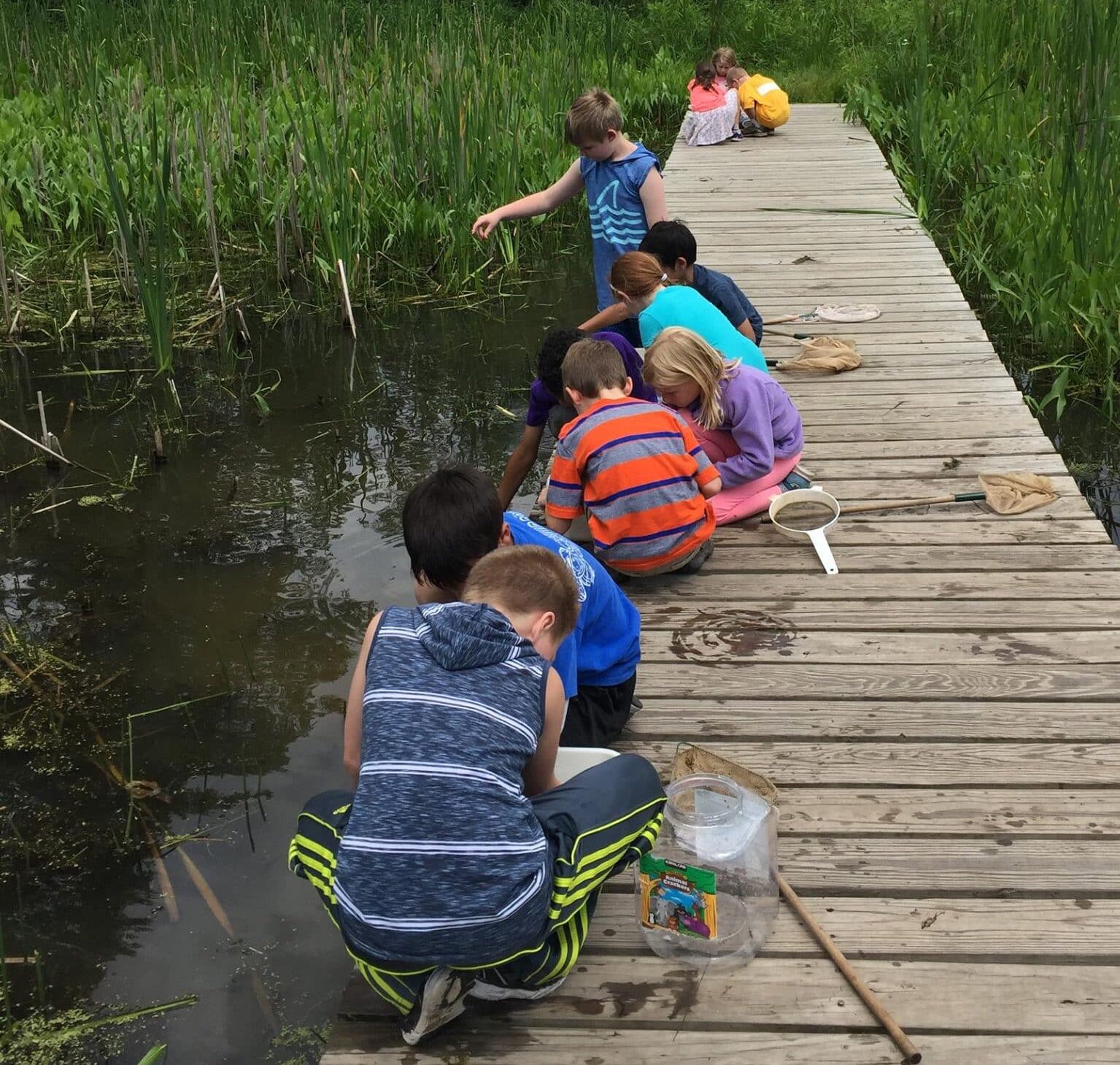 Pond Exploration program at Schlitz Audubon Nature Center Milwaukee Wisconsin