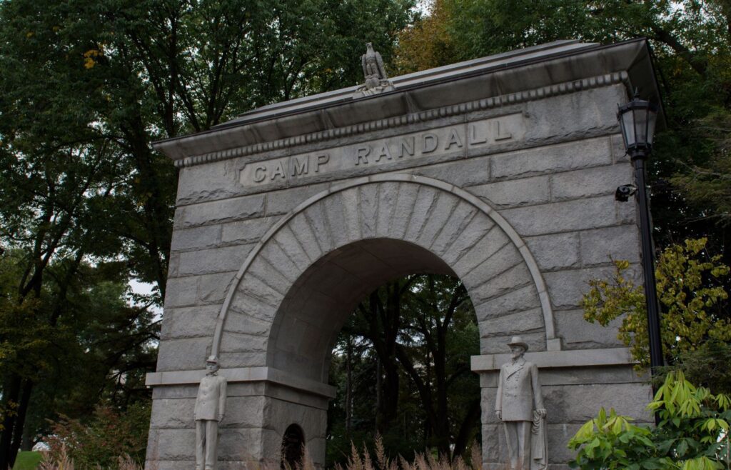 Camp Randall Stone Archway in Madison, Wisconsin.