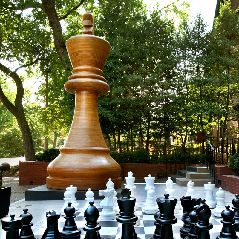 World's largest chess piece outside the world chess hall of fame in St. Louis