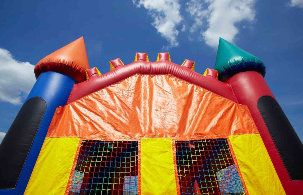 bouncy house at a birthday party