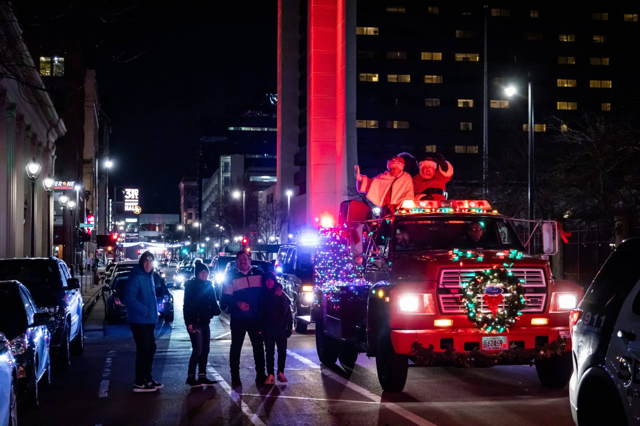 Santa's Christmas Cavalcade downtown Milwaukee Wisconsin