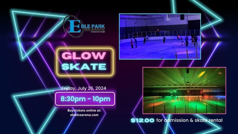 Glow Ice Skating at Eble Park Ice Arena Brookfield - Milwaukee With Kids