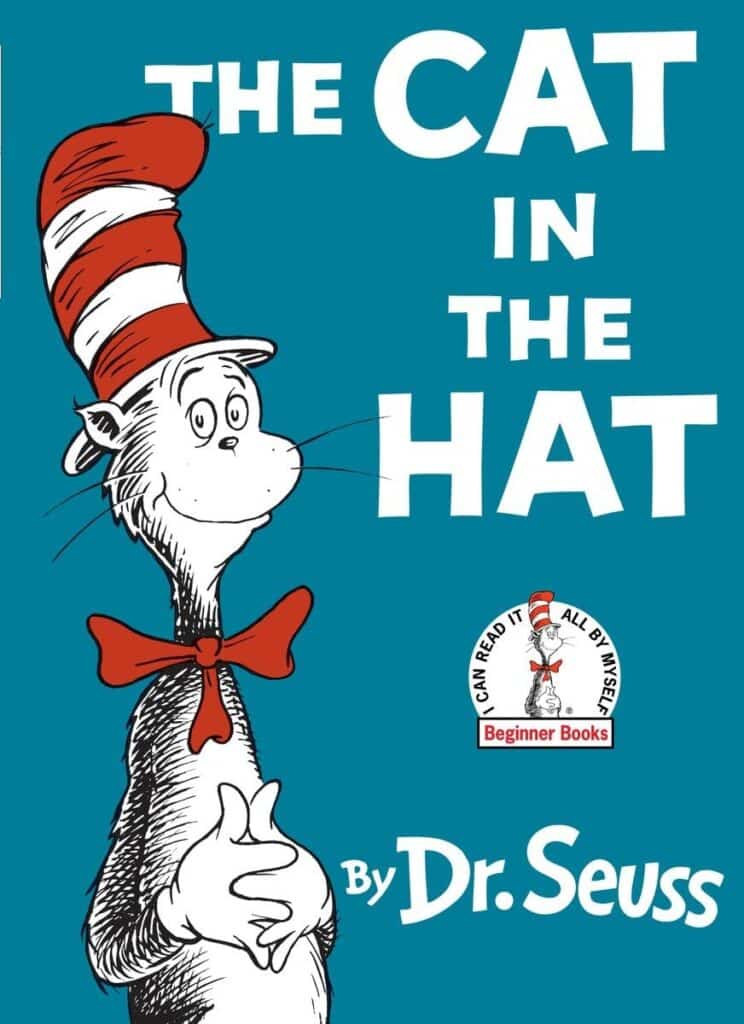 Cover of 'The Cat in the Hat' by Dr. Seuss, a playful rhyming children's book promoting creativity and responsibility