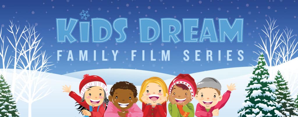 Informative picture for Kids Dream family film series, animated children smiling in the snow