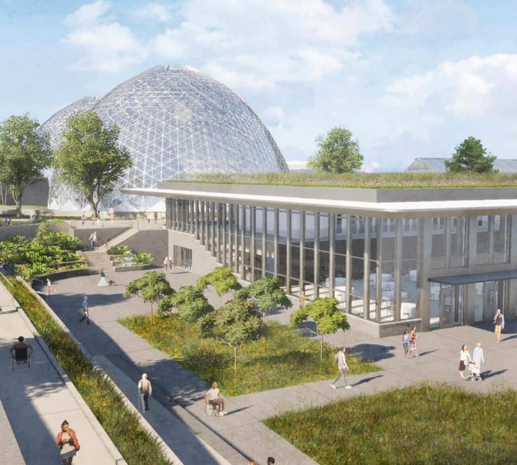 New Educational and Event Building: In addition to the Domes, a new building will offer educational spaces, event rooms, and beautiful outdoor gardens. This space will make the Domes an even more vibrant destination for family activities and community events.